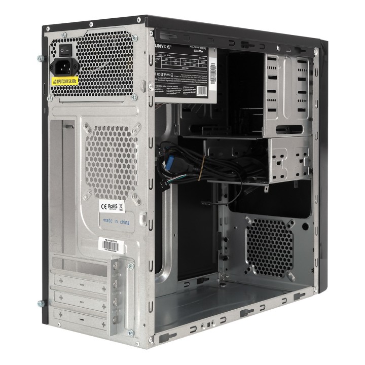 Caja UNYKA Dark Shadow 500W USB2/3 mATX Negra (52082)