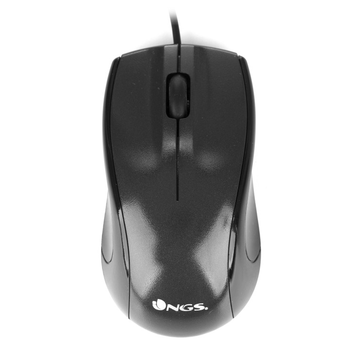 Ratón NGS Óptico USB-A 800dpi Negro (MIST)