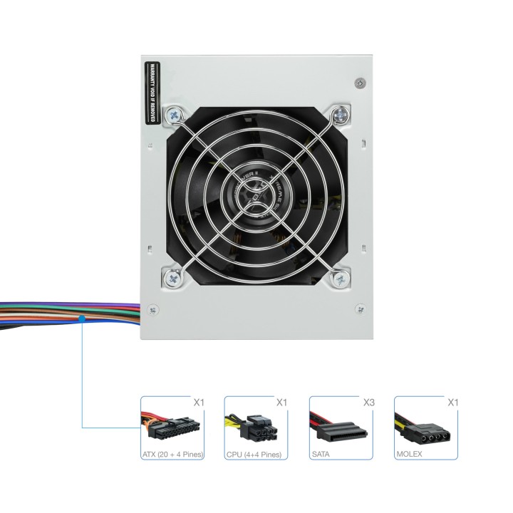 Fuente TooQ EP-II SFX 500W 80mm Plata (TQEP-500S-SFX)