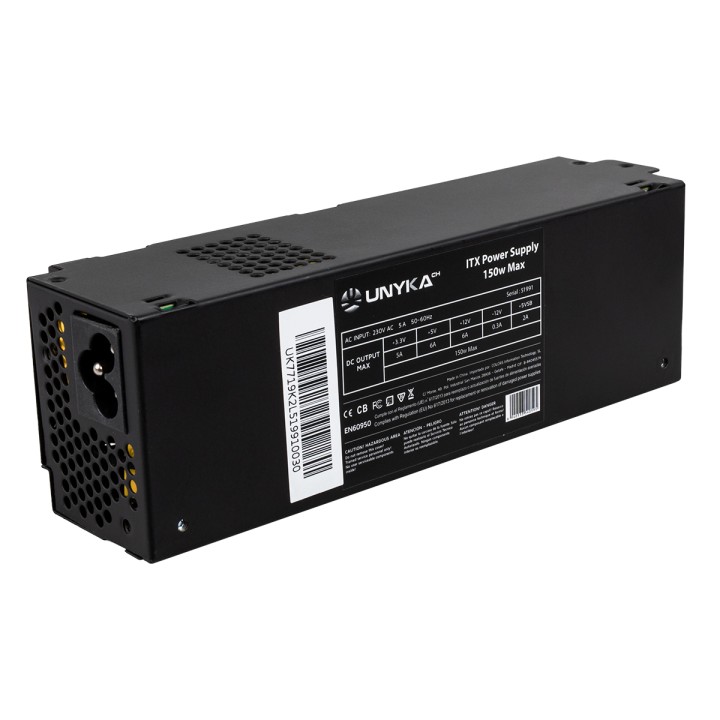 Fuente UNYKA ITX 150W 4cm Negra (UK1007-51991)