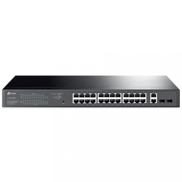 TP-Link TL-SG1428PE Switch 24 Puertos Gigabit PoE+ 10/100/1000 Mbps + 2 Puertos SFP