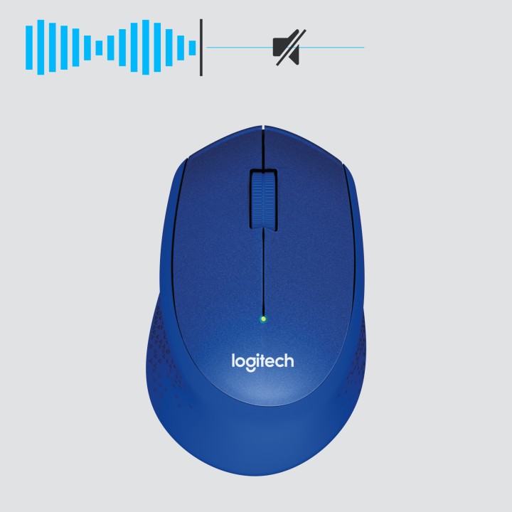 Ratón LOGITECH M330 Silent RF Azul (910-004910)