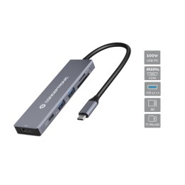 Dock CONCEPTRONIC 6en1 USB-C a HDMI/USB/SD/TF (DONN23G)