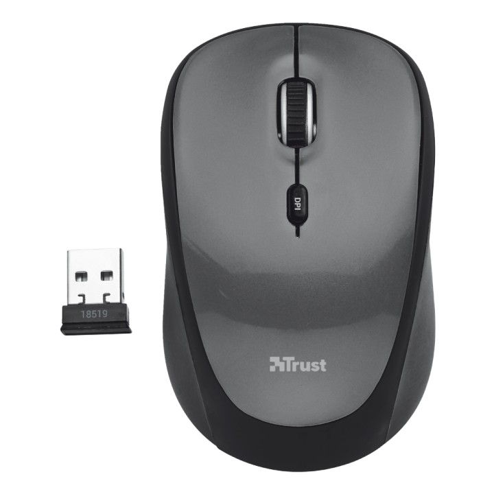 Ratón Trust Yvi Óptico Wireless RF 1600dp Negro (18519)