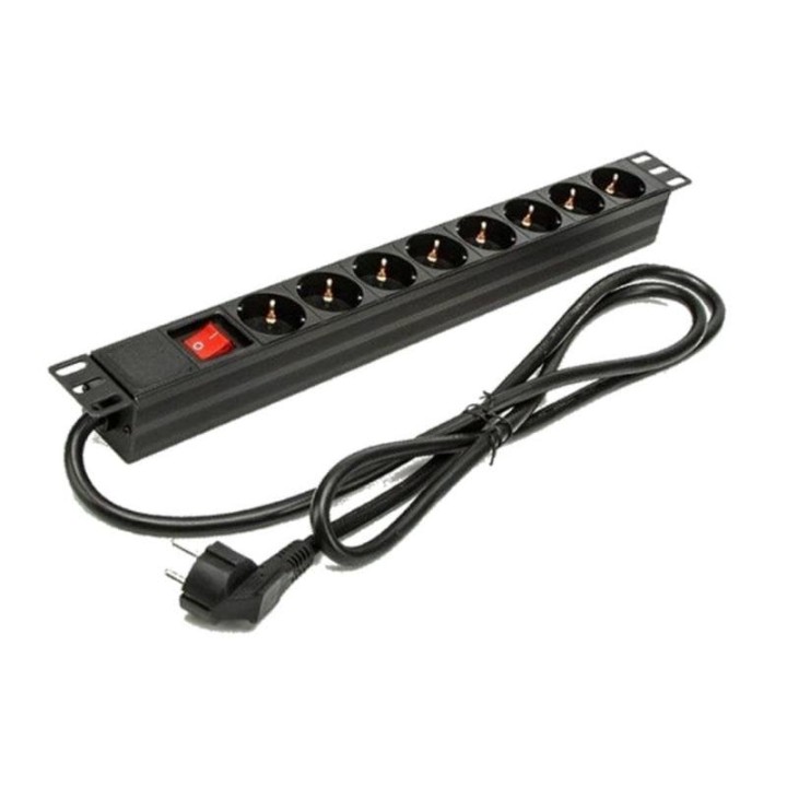 Phasak BNS 1518 Regleta Rack 19U con Protección 8 Tomas