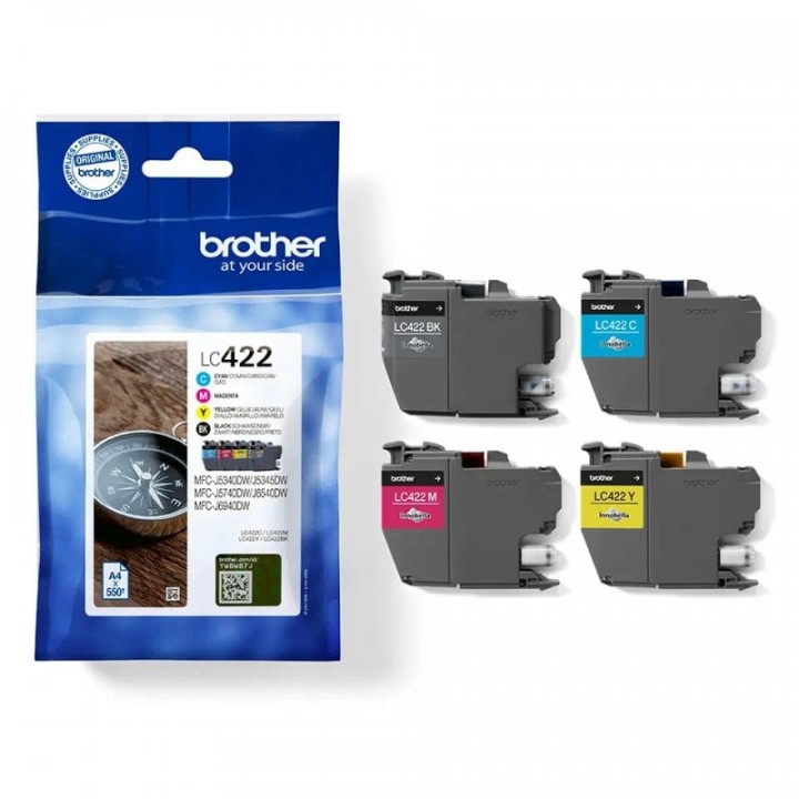 Cartuchos de Tinta Original Brother LC422VAL MultiPack Negro/Cian/Magenta/Amarillo