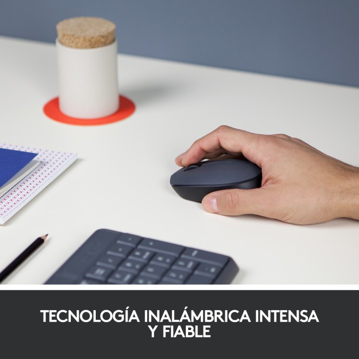Ratón LOGITECH M170 Wireless 2.4Ghz Gris (910-004642)