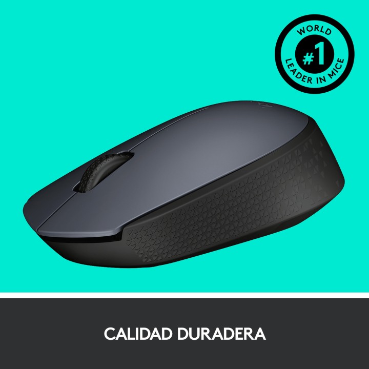 Ratón LOGITECH M170 Wireless 2.4Ghz Gris (910-004642)