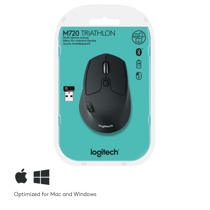 Ratón LOGITECH M720 Triathlon RF/BT Negro (910-004791)