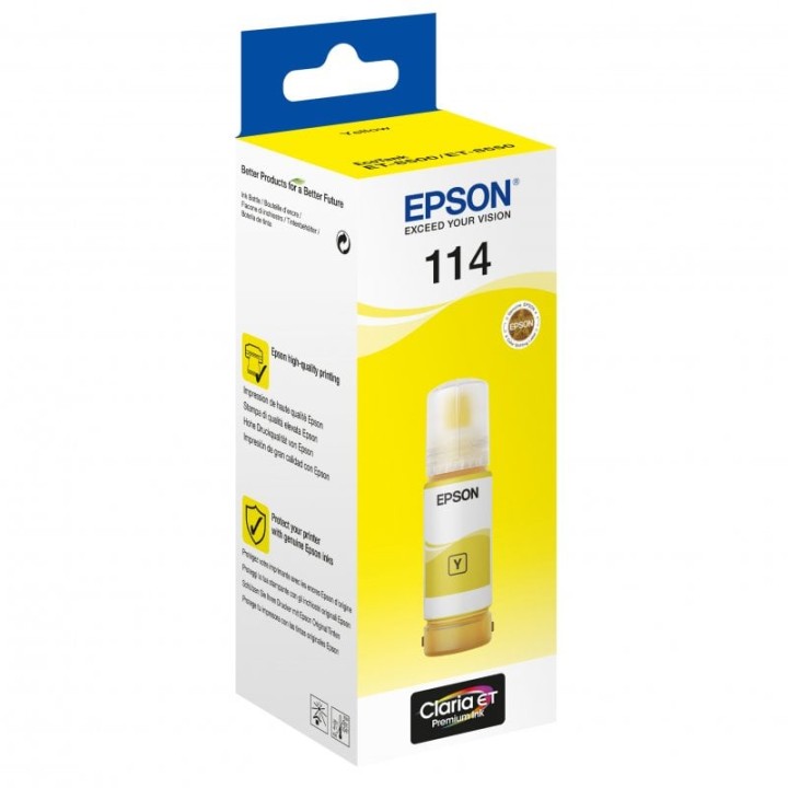 Botella de Tinta Original Epson Ecotank 114 Amarillo 70ml