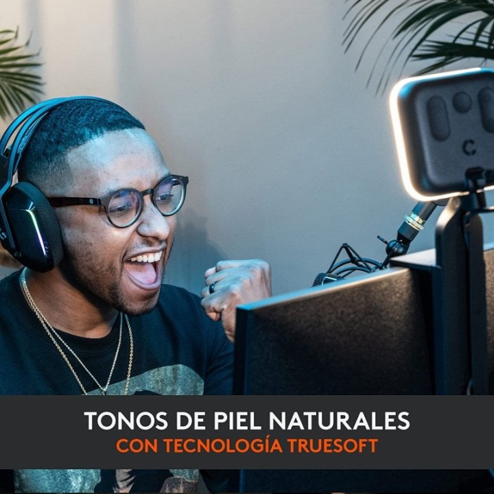 Logitech Litra Glow LED Luz Streaming Premium con TrueSoft