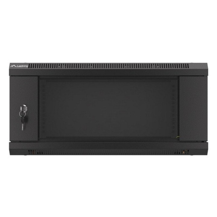 Armario rack mural Lanberg WF01-6404-10B 4U IP20 acero laminado puerta vidrio negro