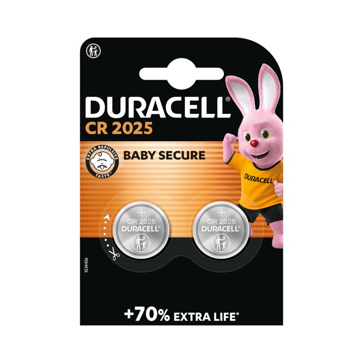 Pack 2 Pilas de Botón Duracell Litio 3V (DL2025B2)