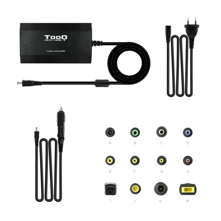 Cargador TooQ 100W 12 DC 1xUSB Negro (TQLC-100BS01M)