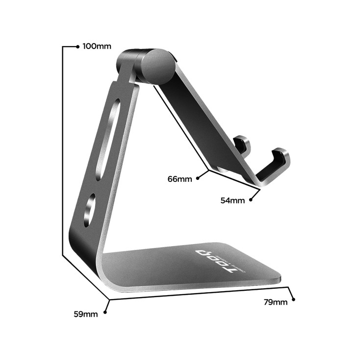 Soporte de Mesa TooQ Smatphone/Tablet Gris (PH0001-G)