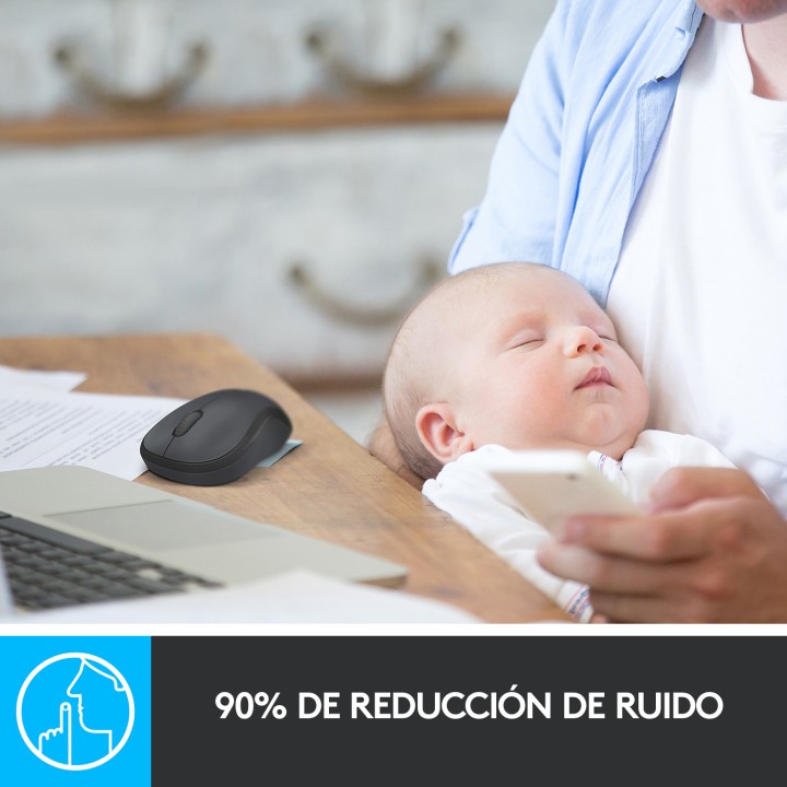 Ratón LOGITECH M220 Óptico 1000dpi Negro (910-004878)
