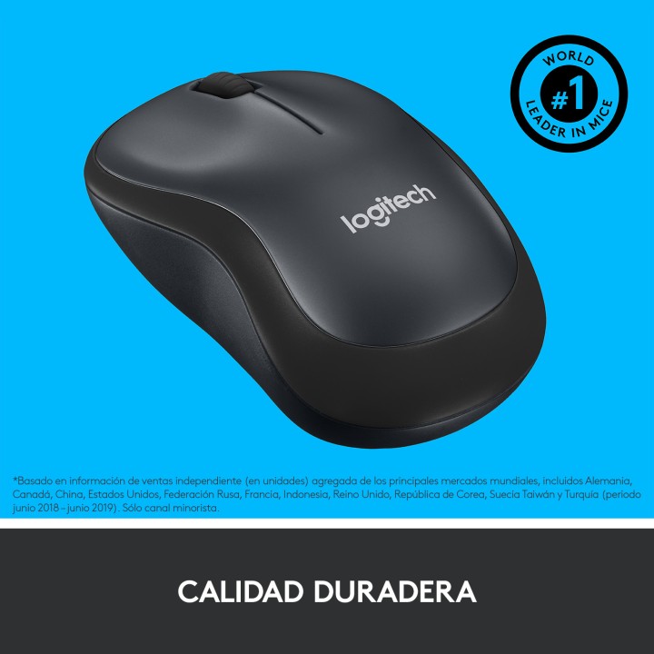 Ratón LOGITECH M220 Óptico 1000dpi Negro (910-004878)
