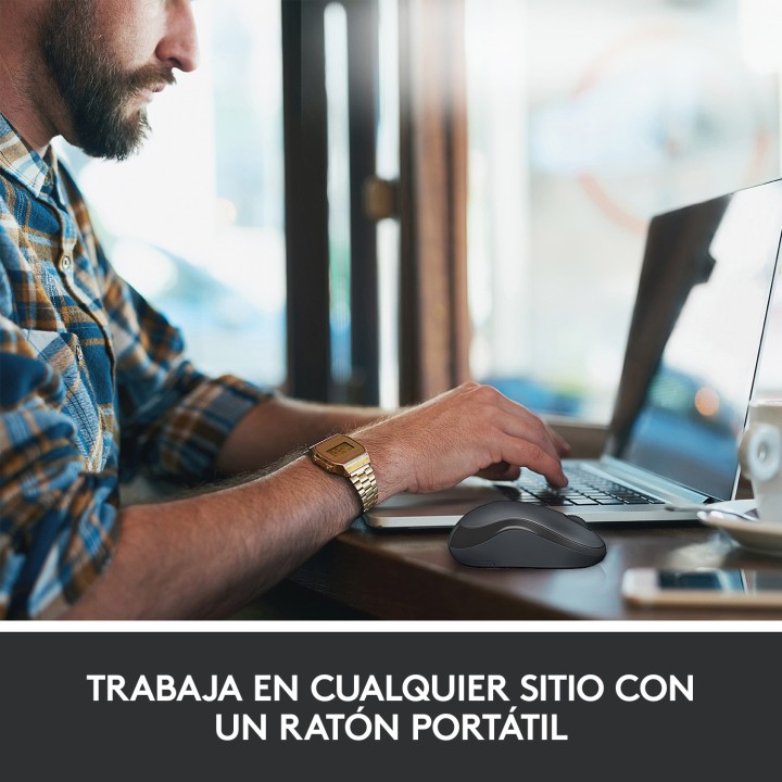 Ratón LOGITECH M220 Óptico 1000dpi Negro (910-004878)