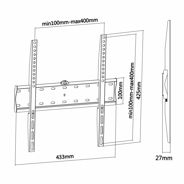 Soporte de Pared AISENS Fijo 32"-55" 40Kg (WT55F-013)