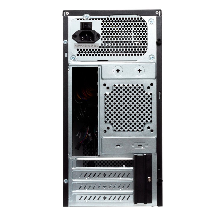 Caja Unyka Grey Rain Evo 500W mATX Negra (52088)