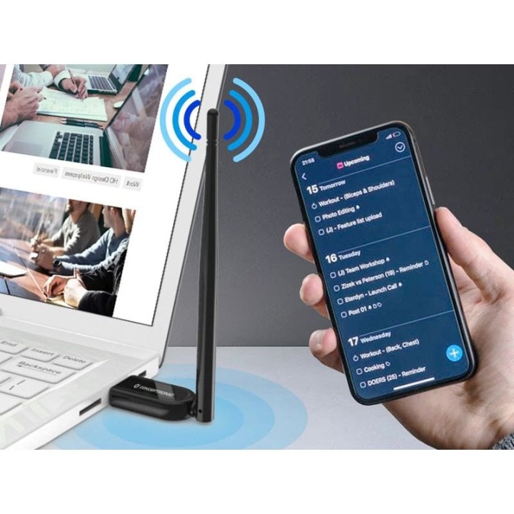 Conceptronic Adaptador Bluetooth 5.1 con Antena Externa