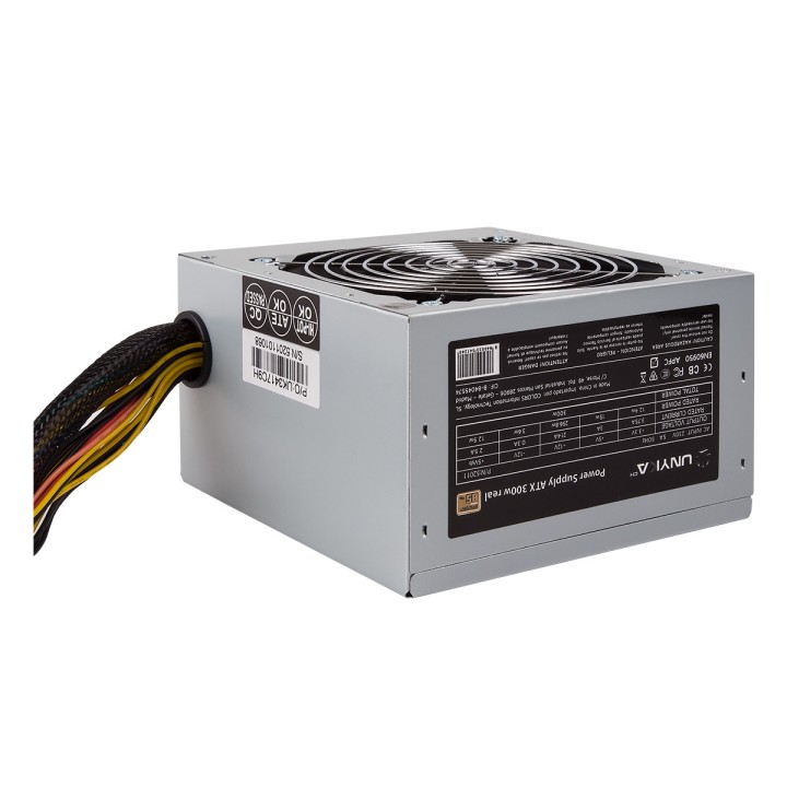 Fuente UNYKA ATX 300W 85% 120mm Plata (52011)