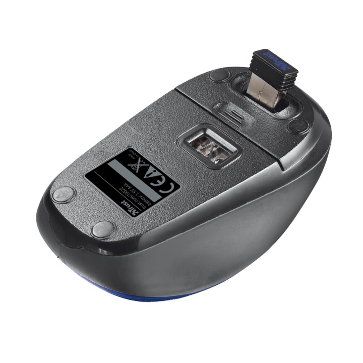 Ratón Trust Yvi Óptico Wireless RF 1600dpi Azul (19663)