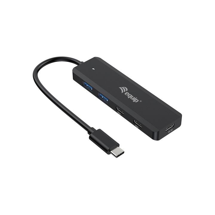 Hub EQUIP USB-C a 2xUSB-A 3xUSB-C Negro (EQ128964)