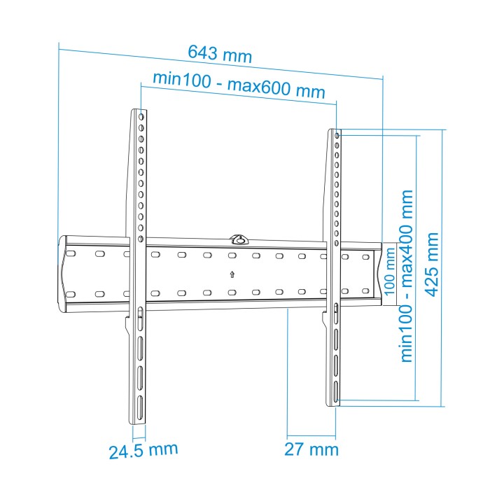 Soporte Pared TOOQ 37"-70" Máx. 40Kg Negro (LP4170F-B)