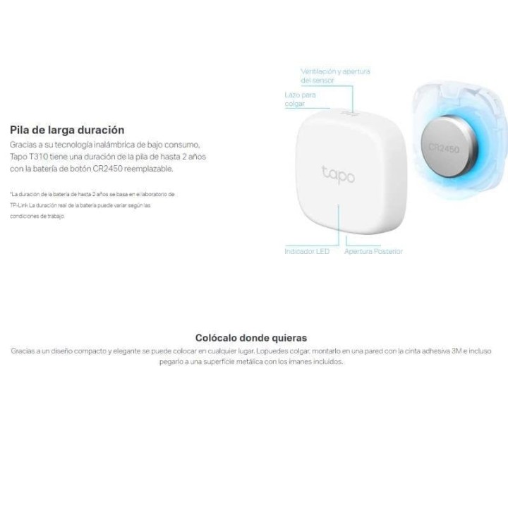 TP-Link Tapo T310 Sensor de Temperatura y Humedad Inteligente