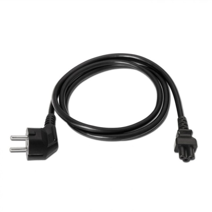 Aisens Cable de Alimentación Trébol CEE7 a C5 Macho/Hembra 1.5m Negro