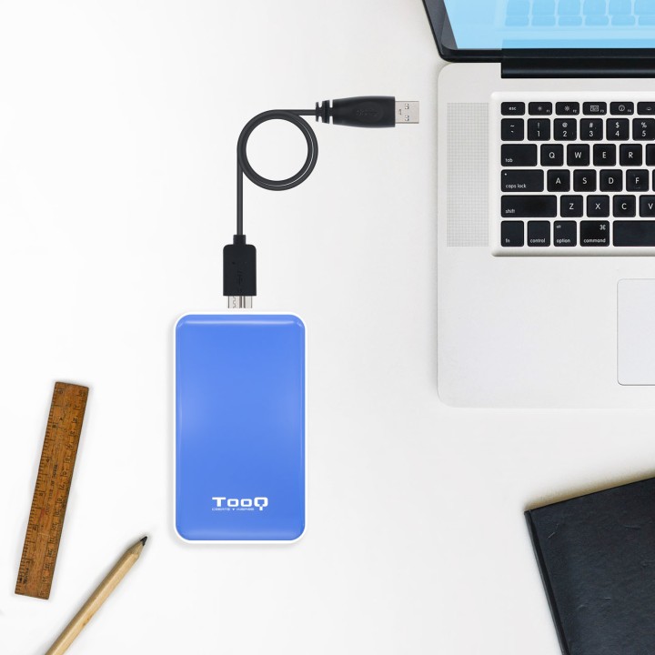 Caja TOOQ HDD 2.5" SATA USB 3.0 Azul (TQE-2528BL)