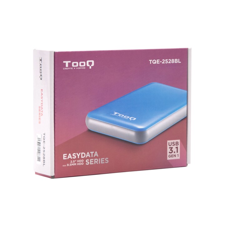 Caja TOOQ HDD 2.5" SATA USB 3.0 Azul (TQE-2528BL)