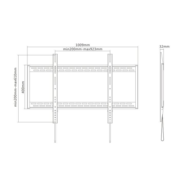 Soporte Pared EQUIP 60-100" Inclinable 100Kg (EQ650323)