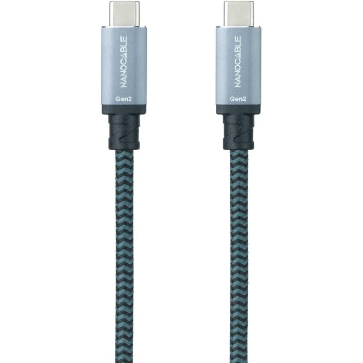 Nanocable Cable USB-C 3.1 Macho/Macho 1m Gris/Negro