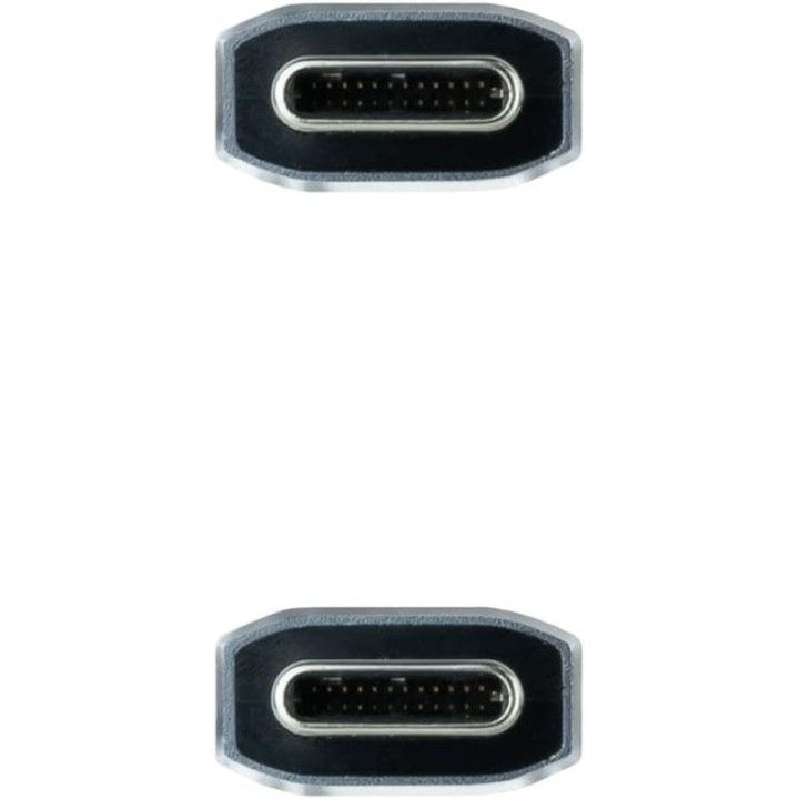Nanocable Cable USB-C 3.1 Macho/Macho 2m Gris/Negro