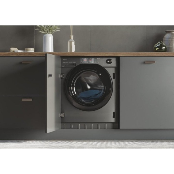 Haier HWQ90B416FWBR Lavadora Integrable Carga Frontal 9Kg A