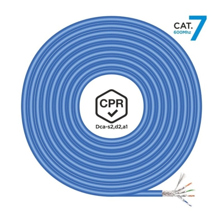 Aisens A146-0665 Bobina Cable de Red RJ45 Cat.7 S/FTP AWG23 LSZH CPR DCA 305m Azul