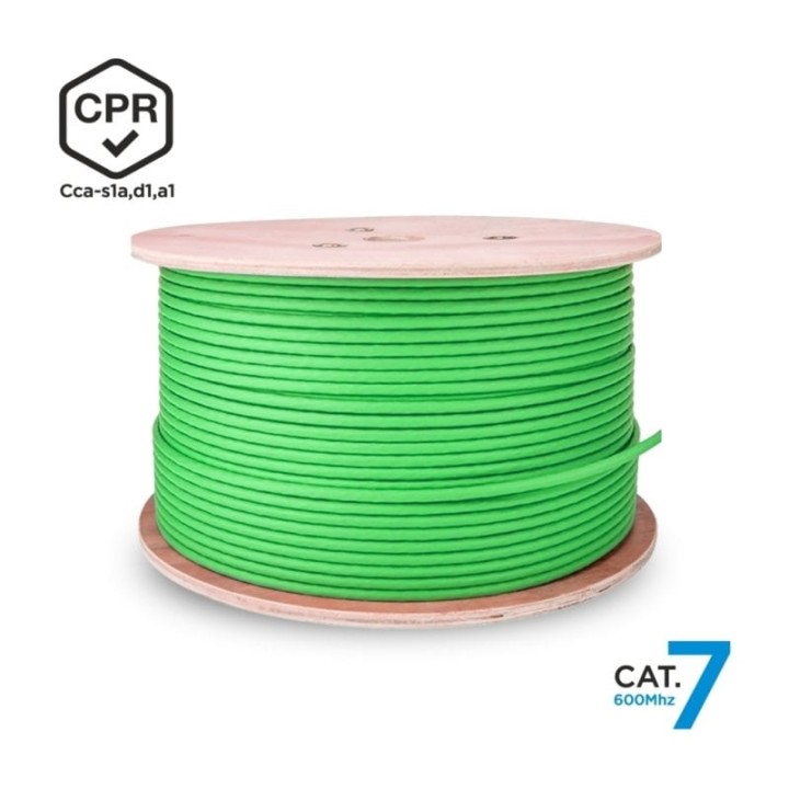 Aisens A146-0667 Bobina Cable de Red RJ45 Cat.7 S/FTP AWG23 LSZH CPR CCA 305m Verde