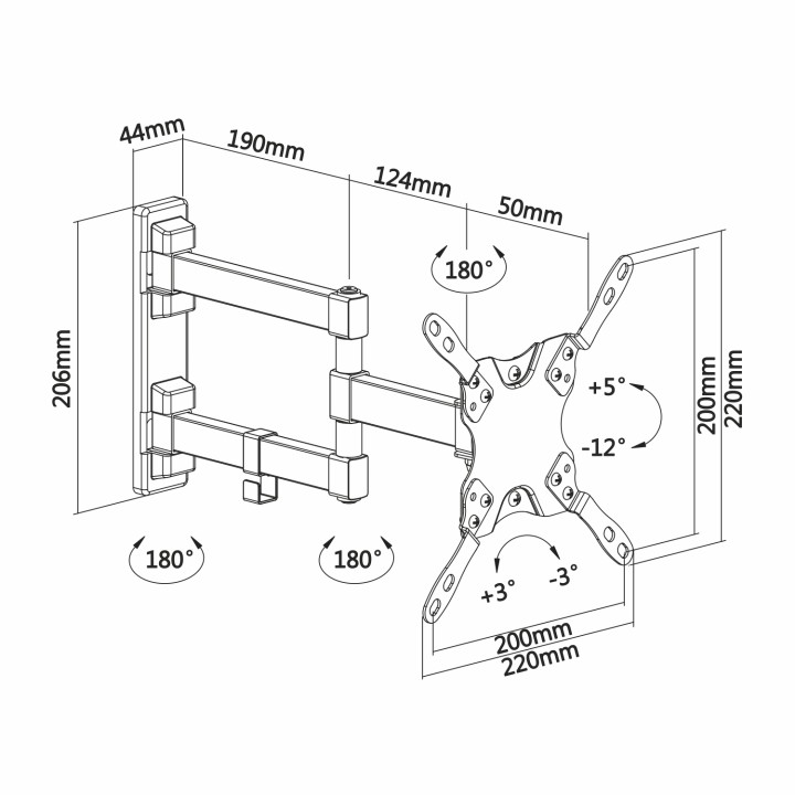 Soporte Pared AISENS 13-42" Gira/Inclina (WT42TSLE-011)
