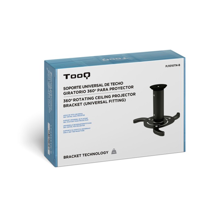 Soporte TOOQ Techo Proyector 10Kg Negro (PJ1010TN-B)
