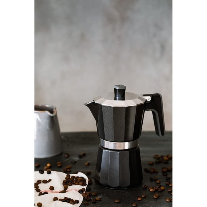 BRA Perfecta Black Cafetera Italiana 9 Tazas