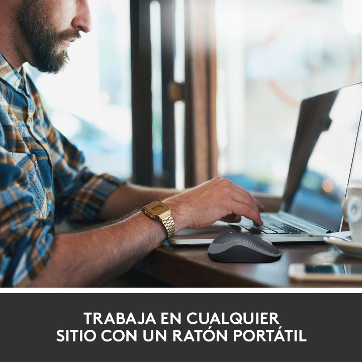 Ratón LOGITECH M185 Wireless 1000dpi Gris (910-002235)