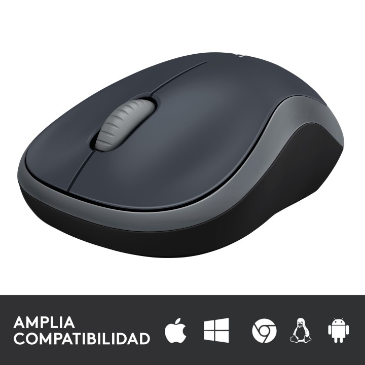Ratón LOGITECH M185 Wireless 1000dpi Gris (910-002235)