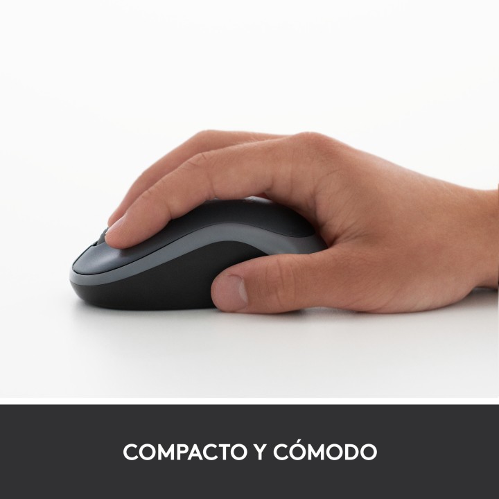 Ratón LOGITECH M185 Wireless 1000dpi Gris (910-002235)