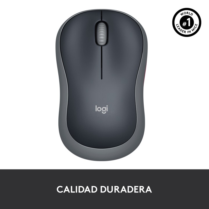 Ratón LOGITECH M185 Wireless 1000dpi Gris (910-002235)