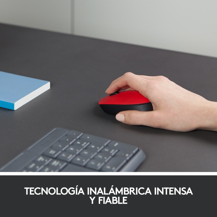 Ratón LOGITECH M171 Wireless 1000dpi Rojo (910-004641)