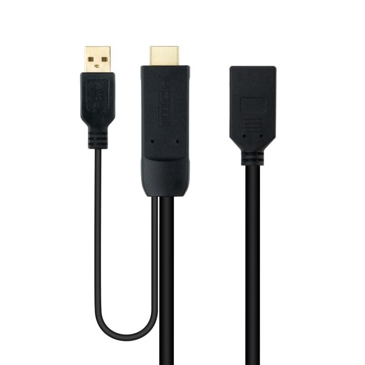 Nanocable Conversor HDMI 2.0 a DisplayPort V1.2 20cm Negro