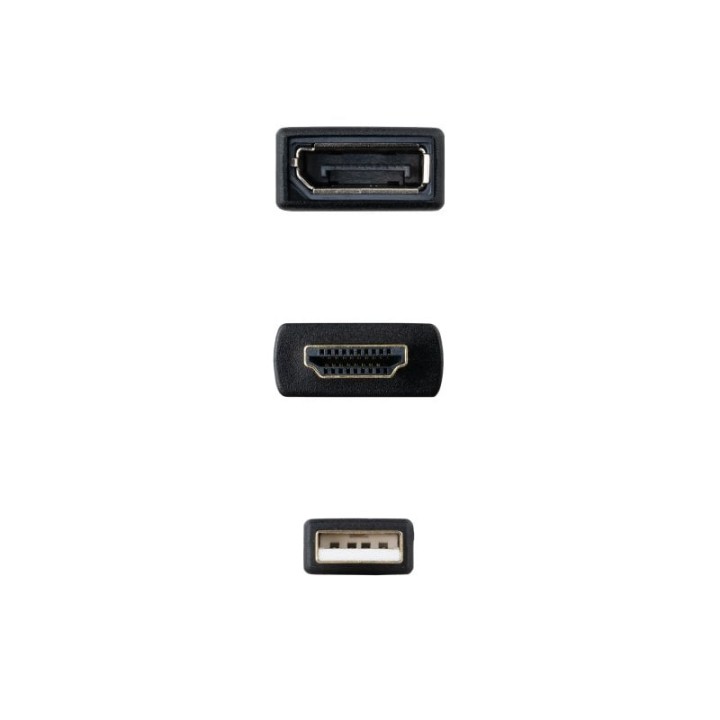 Nanocable Conversor HDMI 2.0 a DisplayPort V1.2 20cm Negro
