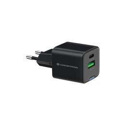 Cargador Pared CONCEPTRONIC USB-A/C GaN 20W (ALTHEA15B)
